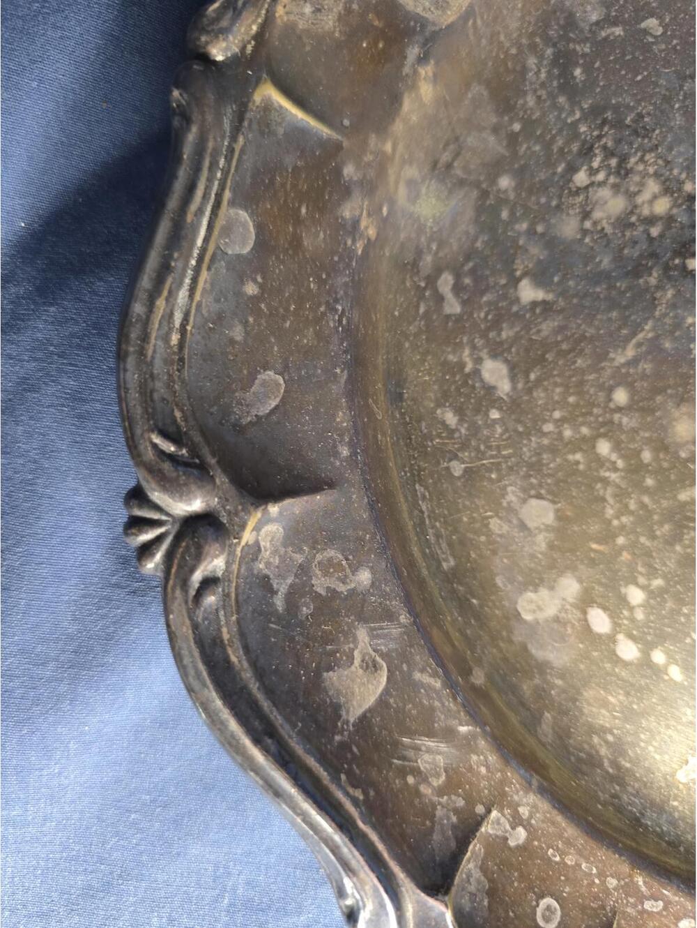 Vintage Silver Plated Serving Plate Tray 9.5" - Picture 2 of 4